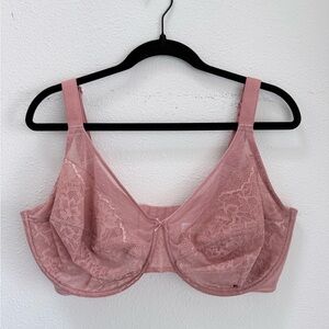 HSIA Lace Underwire Bra 40H – Dusty Rose – Never Worn